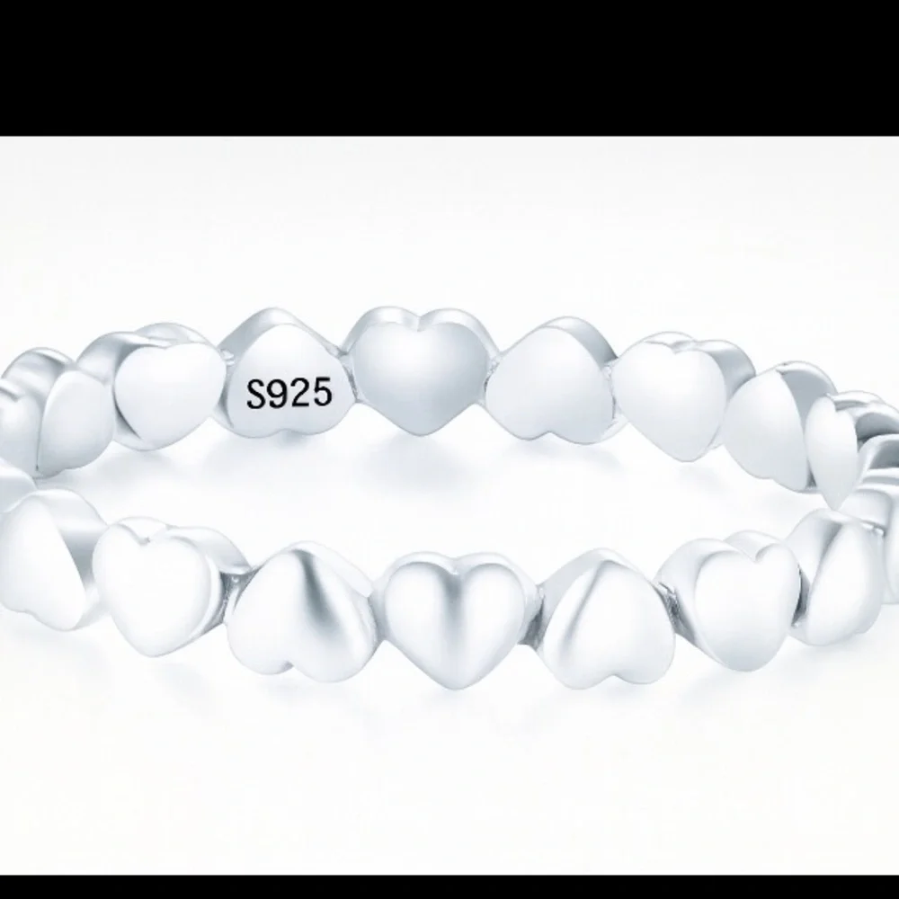 Antian Accessories™ 925 Silver Heart Ring Size 6